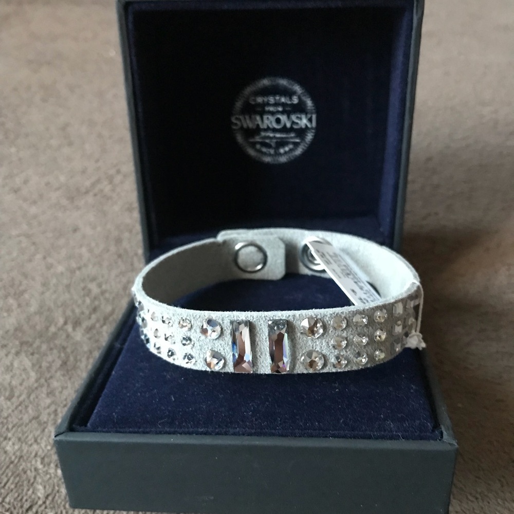 Wrap bracelet with Swarovski crystals